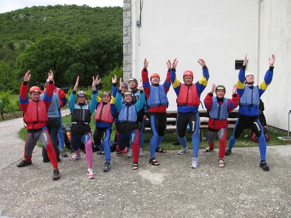 Rafting on river cetina